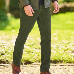 Wellington of Bilmore Pants Mens US 36 EU 52 Green Corduroy Mr Bradley Genoacord